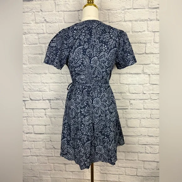 NWT Madewell Paisley wrap dress size M - Picture 5 of 7